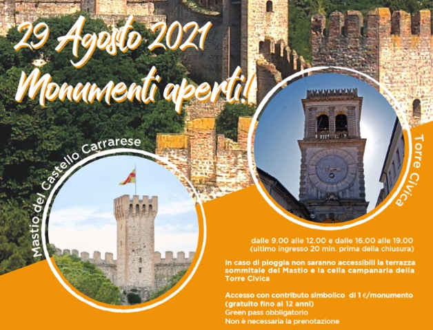 Torre Civica e Mastio del Castello Carrarese aperti domenica 29 agosto